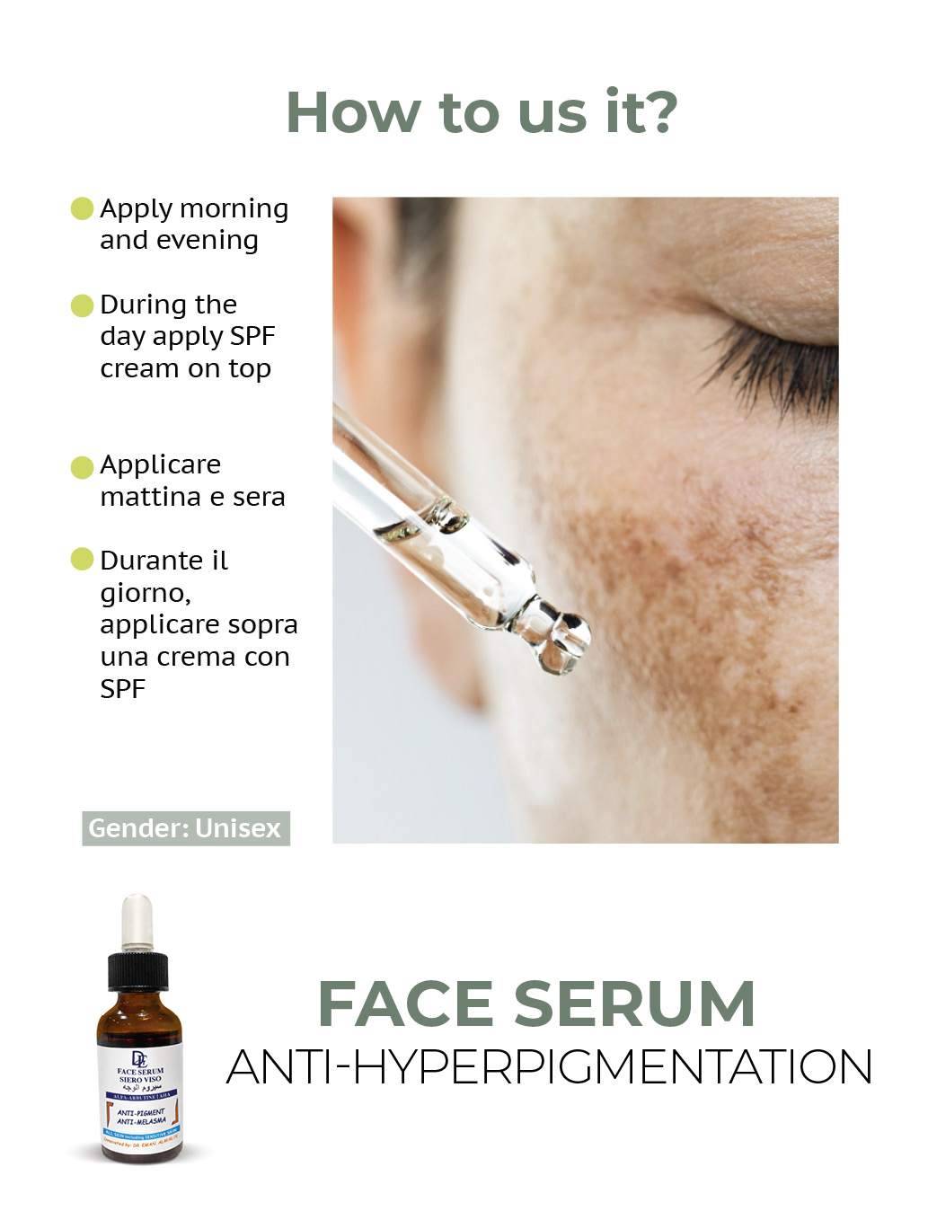 Face & neck serum " Anti-Pigments, Anti-marks" سيروم الوجه ضد الكلف والتصيغات العميقة - Image 4