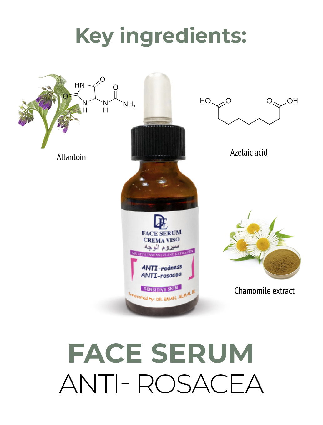 face serum "anti-redness, Anti-irritation" سيروم الوجه ضد الحمرة والوردية - Image 2